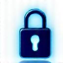 Icono de un candado digital con ondas, representando encriptación de datos.