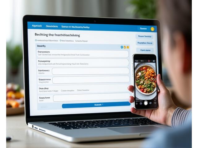 Diseño de interfaz de usuario de cuestionario nutricional inteligente y ramificado con seguimiento de progreso visual.