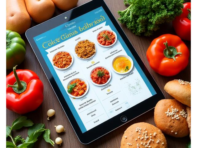 Cuadrícula interactiva de alimentos españoles tradicionales con sugerencias de optimización saludable.
