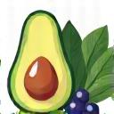 Icono de aguacate y verduras, simbolizando nutrición consciente