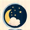 Icono de luna y estrellas, representando sueño y recuperación