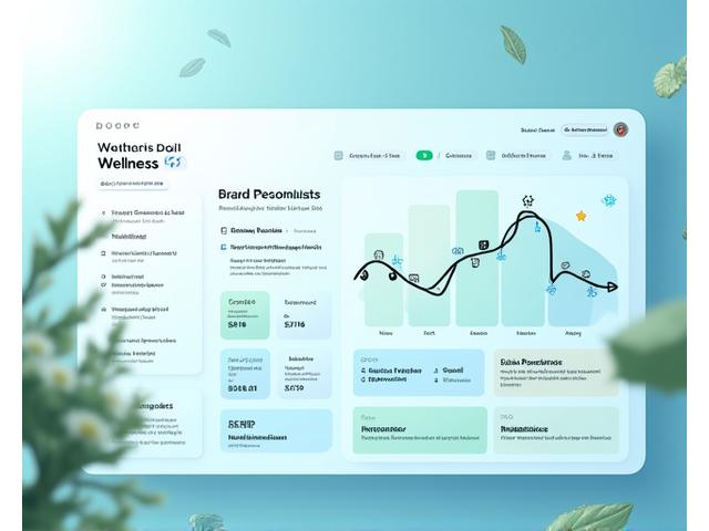 Representación de un panel de control digital que muestra un plan de bienestar personalizado con iconos de sueño, nutrición y ejercicio, adaptado a un horario.