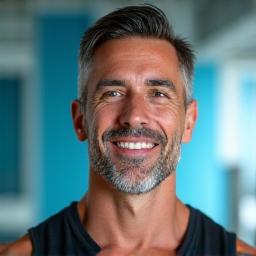 Retrato del Prof. Luis Sánchez, entrenador personal especialista en fitness para adultos.
